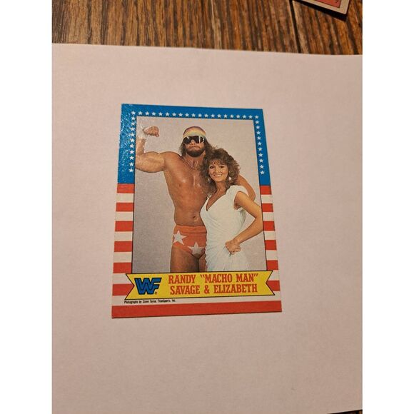 1987 Topps WWF Randy Macho Man Savage Elizabeth #7 Vintage Wrestling Card - Picture 1 of 2